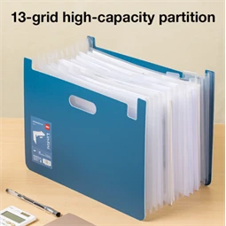 Harmónika mappa A/4 fekvő 13 rekeszes, vegyes szín