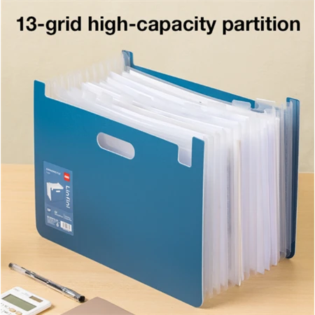 Harmónika mappa A/4 fekvő 13 rekeszes, vegyes szín