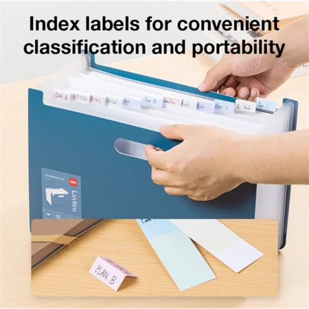 Harmónika mappa A/4 fekvő 13 rekeszes, vegyes szín