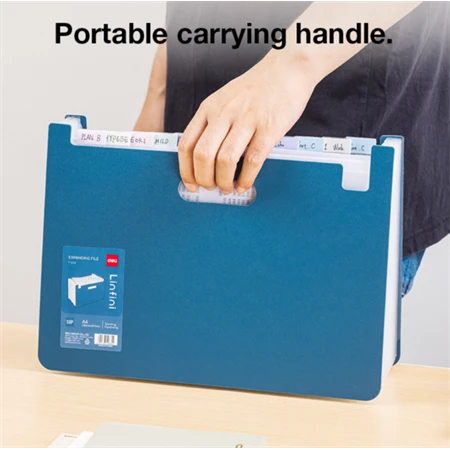 Harmónika mappa A/4 fekvő 13 rekeszes, vegyes szín