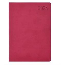 Határidőnapló 2026 heti B/5 TOPTIMER Madeira M011 fehér lapos rózsa-lila