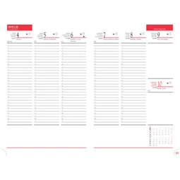 Határidőnapló 2026 heti B/5 REAL Amigo piros