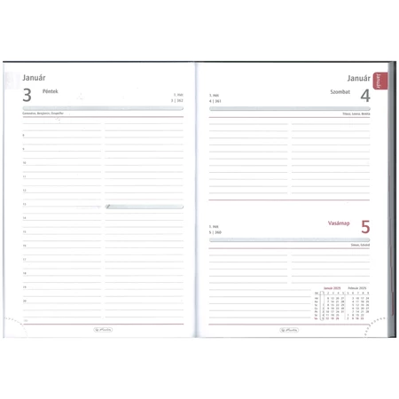 Határidőnapló 2026 napi A/5 HERLITZ kék