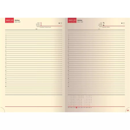 Határidőnapló 2026 napi B/5 REAL Bolero kék