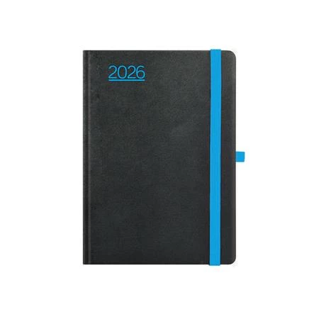 Határidőnapló 2026 A/5 heti TOPTIMER Nero N015 fekete-kék