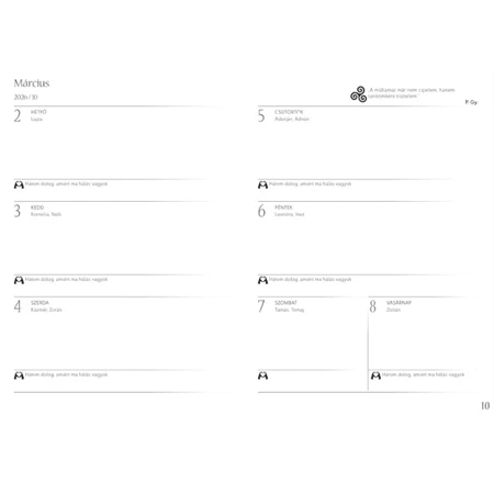 Határidőnapló 2026 A/5 heti REAL Womanext Heritage naptárkönyv