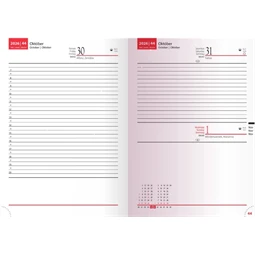 Határidőnapló 2026 A/5 napi REAL Linett lila-pink