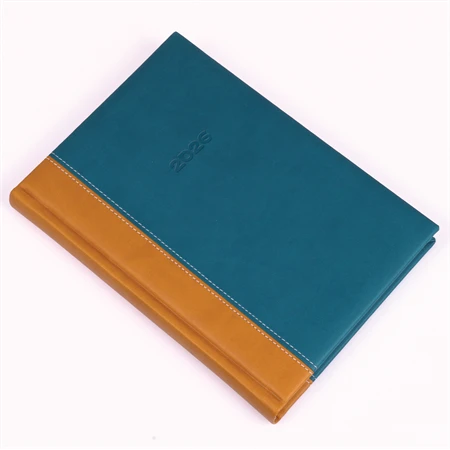 Határidőnapló 2026 A/5 napi REAL Linett mustár-türkiz