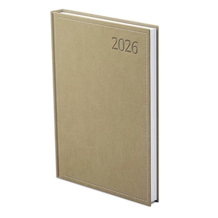 Határidőnapló 2026 B/6 heti TOPTIMER Traditional T012 fehér lapos bézs