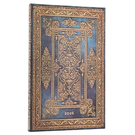 Határidőnapló 2026 Paper Blanks midi heti keményfedeles gumis Blue Luxe