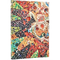Határidőnapló 2026 Paper Blanks midi heti keményfedeles mágneses Gaudi Sun Mosaics