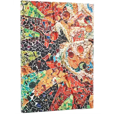 Határidőnapló 2026 Paper Blanks midi heti keményfedeles mágneses Gaudi Sun Mosaics
