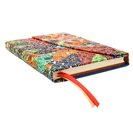 Határidőnapló 2026 Paper Blanks midi heti keményfedeles mágneses Gaudi Sun Mosaics