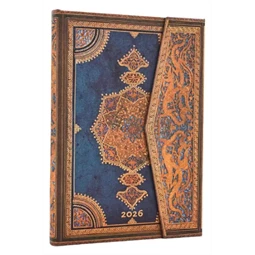 Határidőnapló 2026 Paper Blanks midi heti keményfedeles mágneses Safavid Indigo