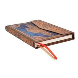 Határidőnapló 2026 Paper Blanks midi heti keményfedeles mágneses Safavid Indigo