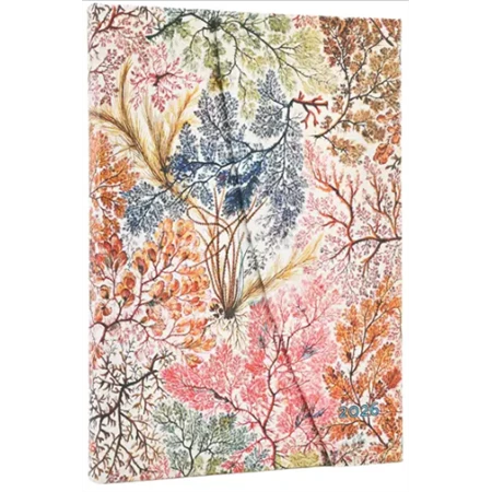 Határidőnapló 2026 Paper Blanks midi heti keményfedeles mágneses William Kilburn Anemone