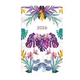 Határidőnapló 2026 heti 13 x 21cm TOPTIMER Rainbow J018 Pálma 3D