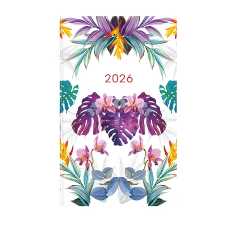 Határidőnapló 2026 heti 13 x 21cm TOPTIMER Rainbow J018 Pálma 3D