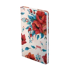 Határidőnapló 2026 heti 13 x 21cm TOPTIMER Rainbow J018 Piros