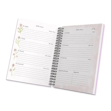 Határidőnapló 2026 heti A/5 Period önismereti zöld