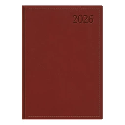 Határidőnapló 2026 heti A/5 TOPTIMER Traditional T015 fehér lapos bordó