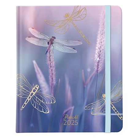 Határidőnapló 2026 heti B/5 PLANALL New Classic keményfedelű gumis Autumn