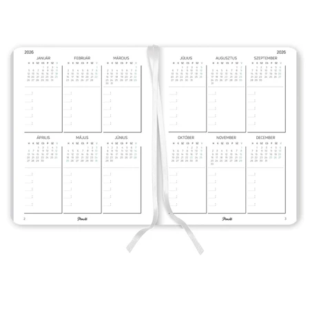 Határidőnapló 2026 heti B/5 PLANALL New Classic keményfedelű gumis Violet