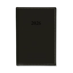 Határidőnapló 2026 heti B/5 Period Chamois körbevarrott fekete