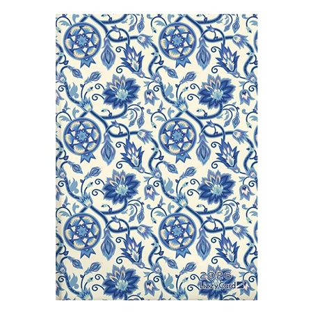 Határidőnapló 2026 heti B/6 LIZZY keménytáblás Blue pattern