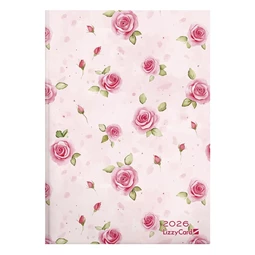 Határidőnapló 2026 heti B/6 LIZZY keménytáblás Pink roses