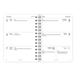 Határidőnapló 2026 heti B/6 LIZZY spirálozott gumis Love wins