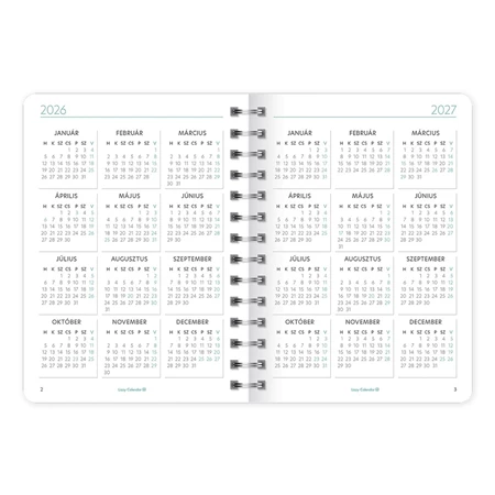 Határidőnapló 2026 heti B/6 LIZZY spirálozott gumis Wild beuty sport club