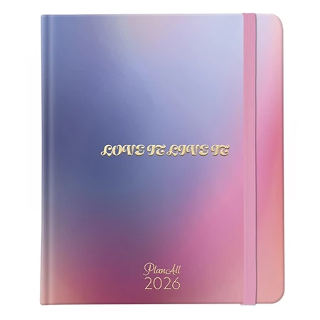 Határidőnapló 2026 heti B/6 PLANALL New Classic keményfedelű gumis Live
