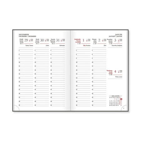 Határidőnapló 2026 heti B/6 Period Botanic Blue