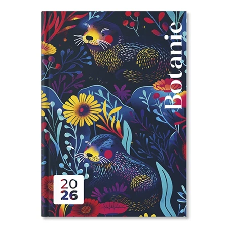 Határidőnapló 2026 heti B/6 Period Botanic Dark