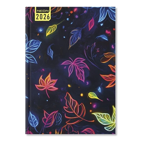 Határidőnapló 2026 heti B/6 Period Neon Leaf