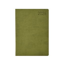 Határidőnapló 2026 heti B/6 TOPTIMER Madeira M012 fehér lapos zöld-zöld
