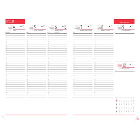 Határidőnapló 2026 heti B/5 REAL Carbon kék