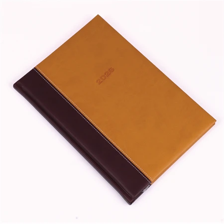 Határidőnapló 2026 heti B/5 REAL Linett barna-mustár