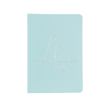 Határidőnapló 2026 heti B/6 TOPTIMER Pastel P012 kék