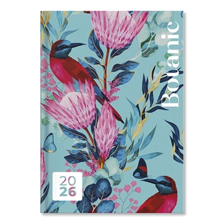 Határidőnapló 2026 napi A/5 Period Botanic Blue