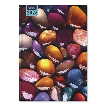 Határidőnapló 2026 napi A/5 Period Neon Pebbles