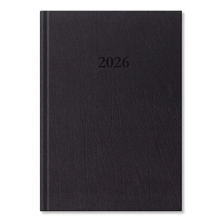 Határidőnapló 2026 napi A/5 Period Standard műbőr fekete