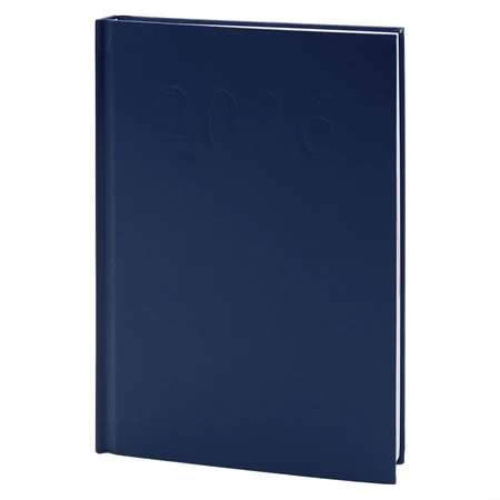 Határidőnapló 2026 napi A/5 fehér lapokkal,  kék borító