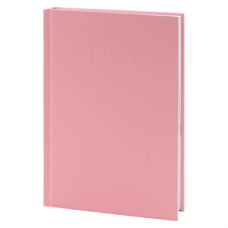 Határidőnapló 2026 napi  A/5  fehér lapokkal,  pink borító