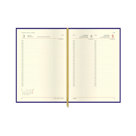 Határidőnapló 2026 napi A/5 TOPTIMER Ace A021 barna