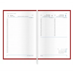 Határidőnapló 2026 napi B/6 TOPTIMER Traditional T022 fekete