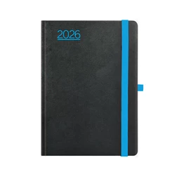 Határidőnapló 2026 napi B/5 TOPTIMER Nero N021 Fekete-kék
