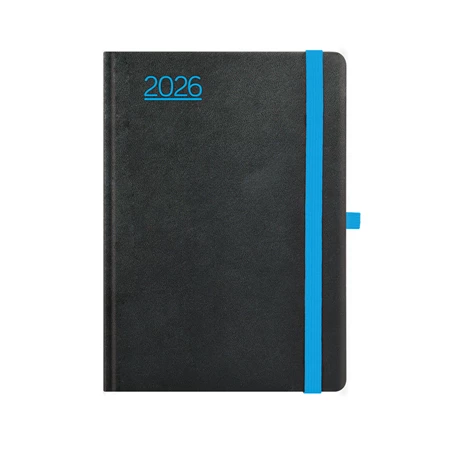 Határidőnapló 2026 napi B/5 TOPTIMER Nero N021 Fekete-kék