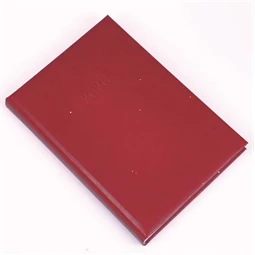 Határidőnapló 2026 napi REAL B/5 Standard bordó fényes, kellemes tapintású műbőr borítás